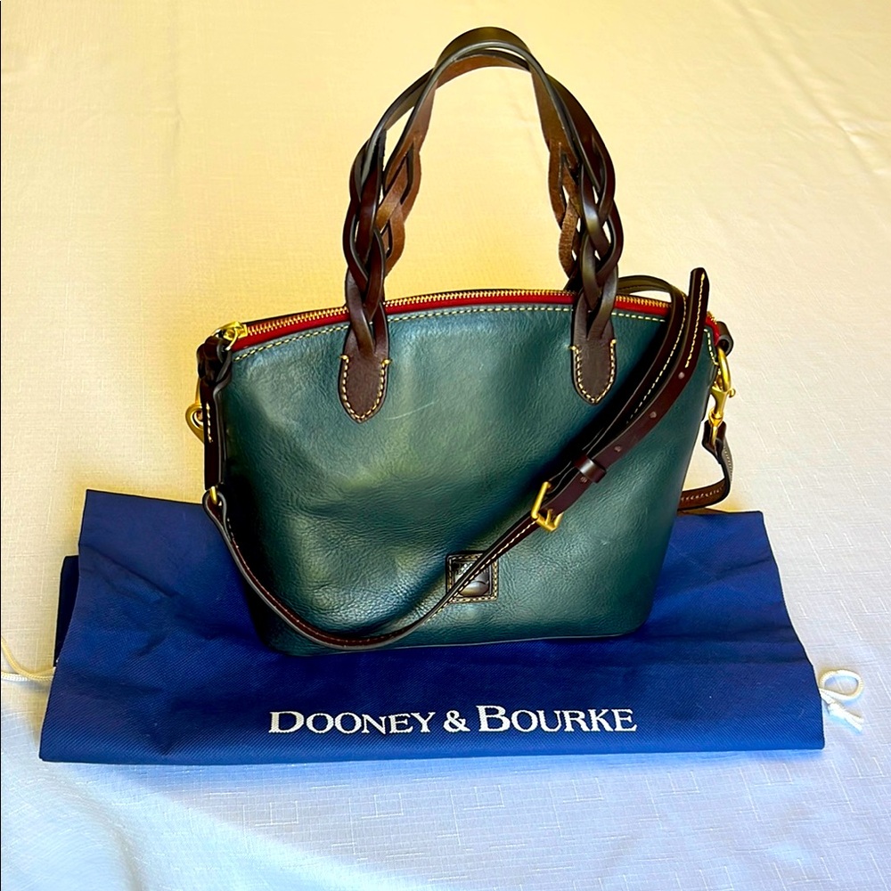 Dooney & Bourke Small Heidi Florentine Leather - color is Deep Teal EUC